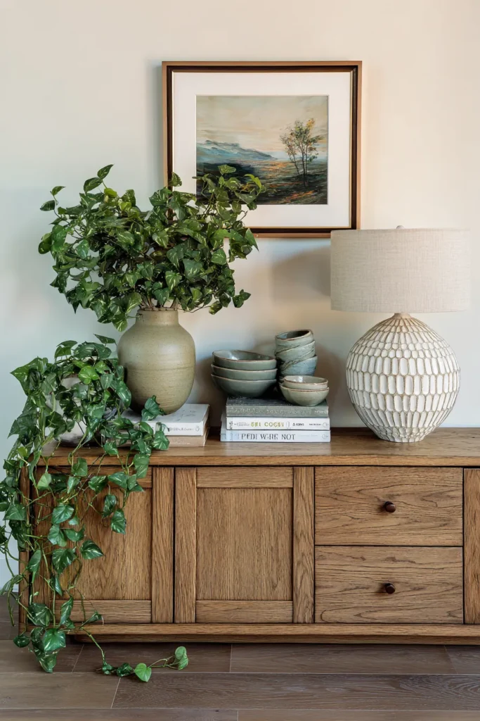 Styled Media Console Vignette