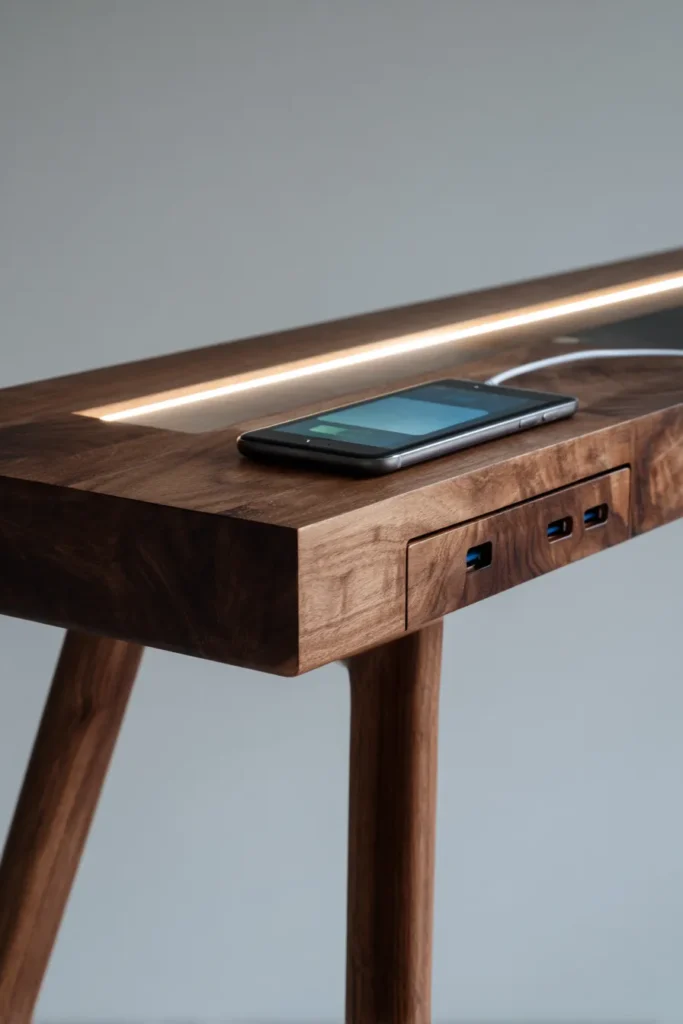 Tech-Integrated Console Table