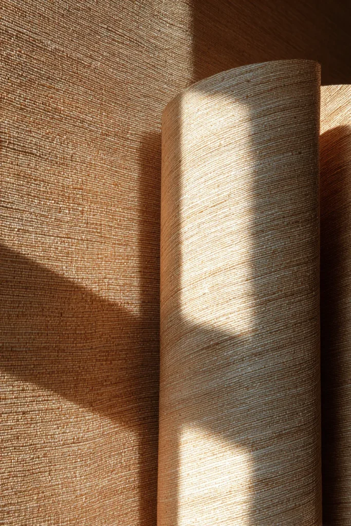 Textured Grasscloth Wallpaper