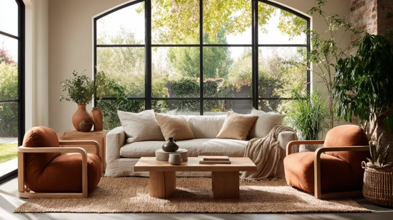 Warm Living Room Layout Overview