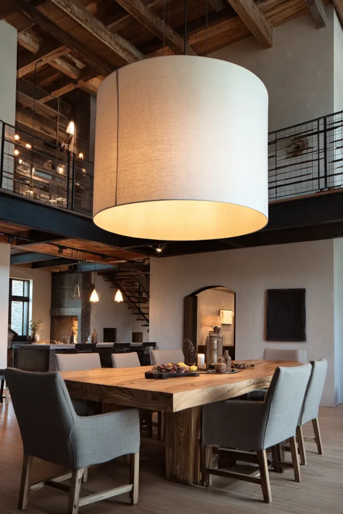 XXL Linen Pendant Statement Piece