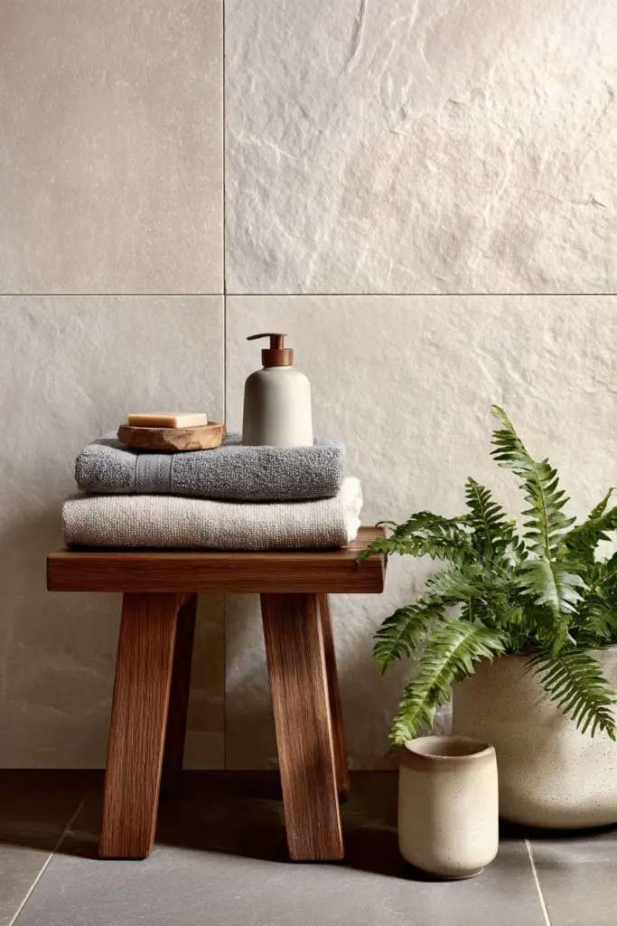 Bathroom Spa Texture Contrast
