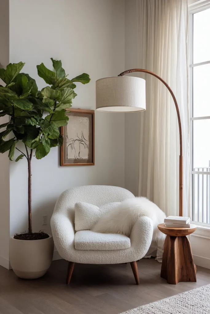 Cozy Reading Nook with Accent Chair