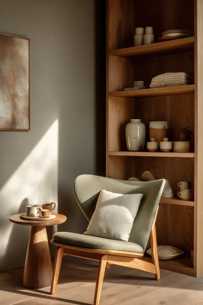 Japandi Color Palette Furniture Vignette