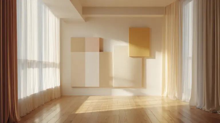 Japandi Color Palette Morning Light Testing