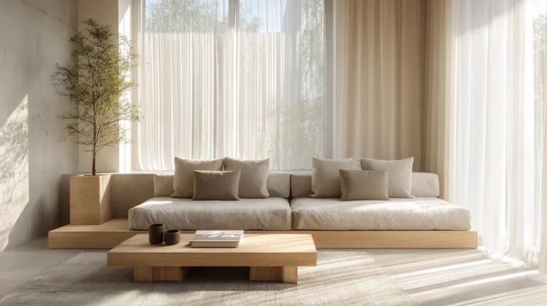 Japandi Living Room Focal Point