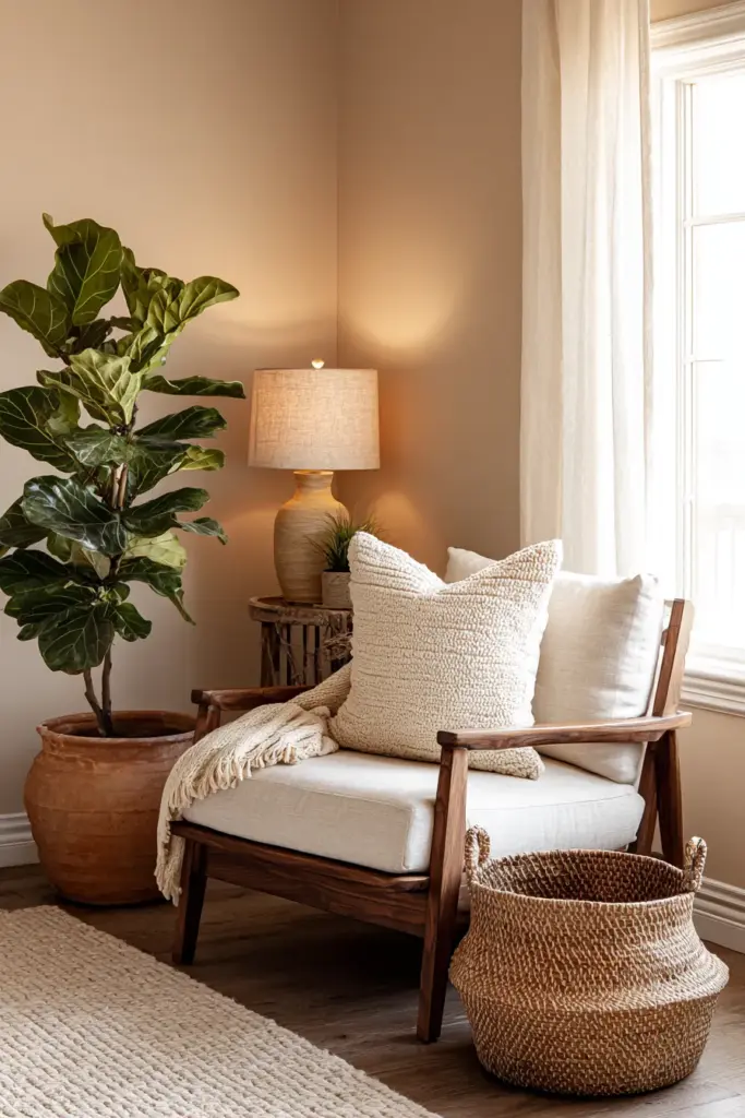 Japandi Living Room Warm Beige Palette
