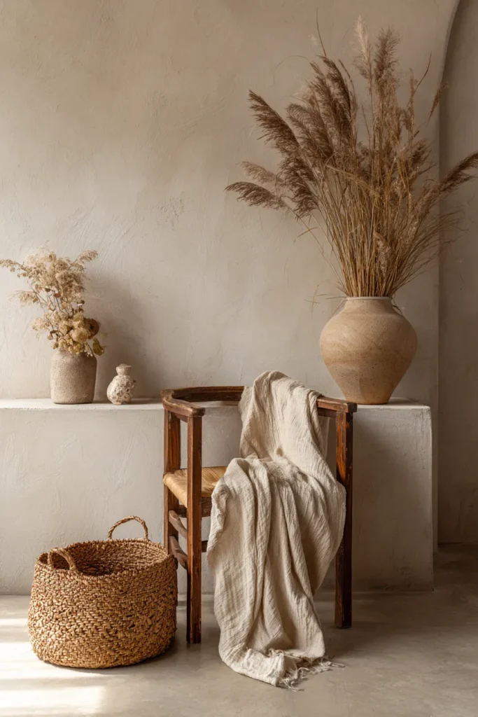 Layered Japandi Textures and Accessories