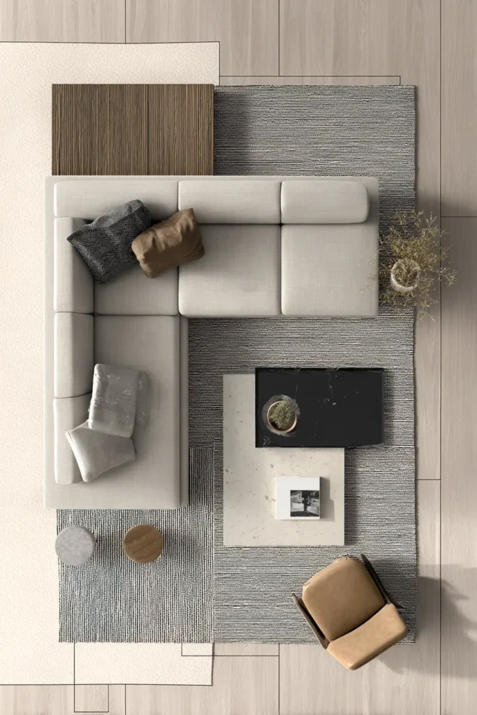 Living Room Rug Sizing Layout
