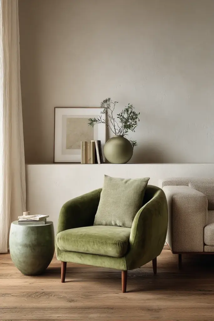 Muted Green Accent Furniture