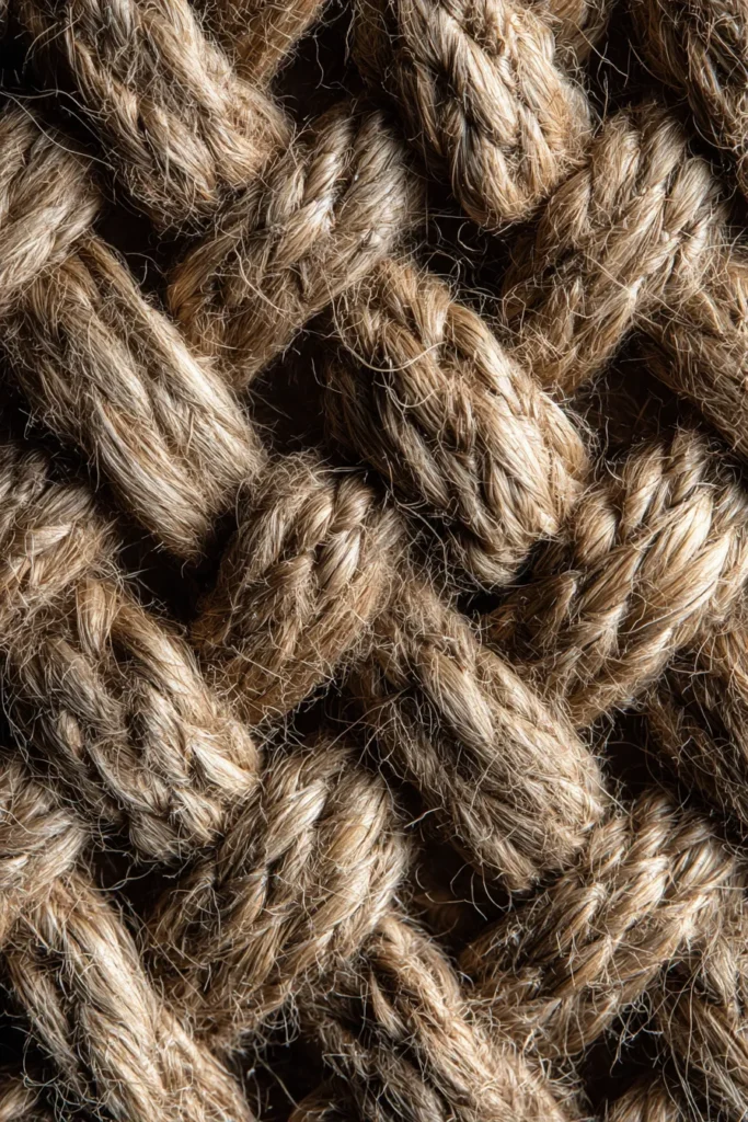 Natural Fiber Rug Close-Up Texture