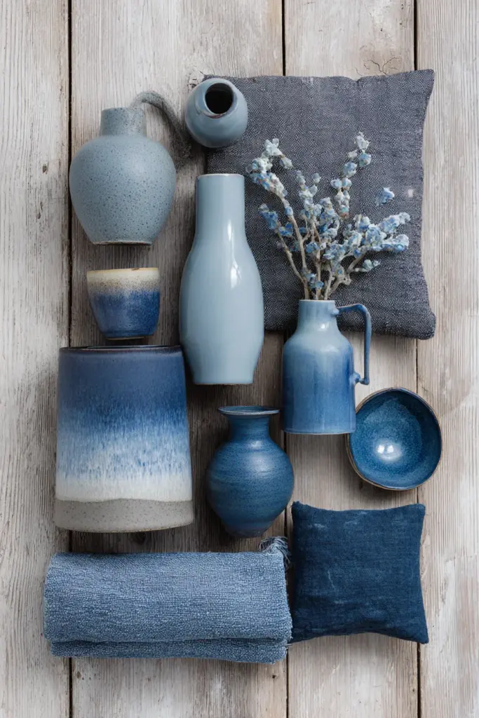 Scandinavian Blue Accents Display