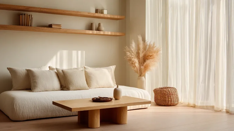 Serene Japandi Living Room Featured