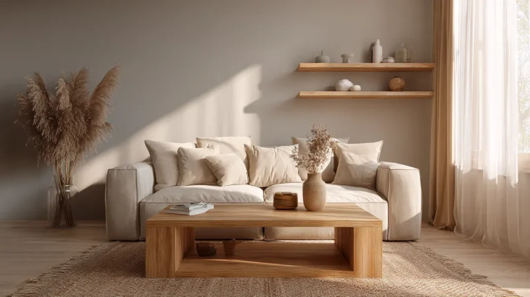 Serene Japandi Small Living Room
