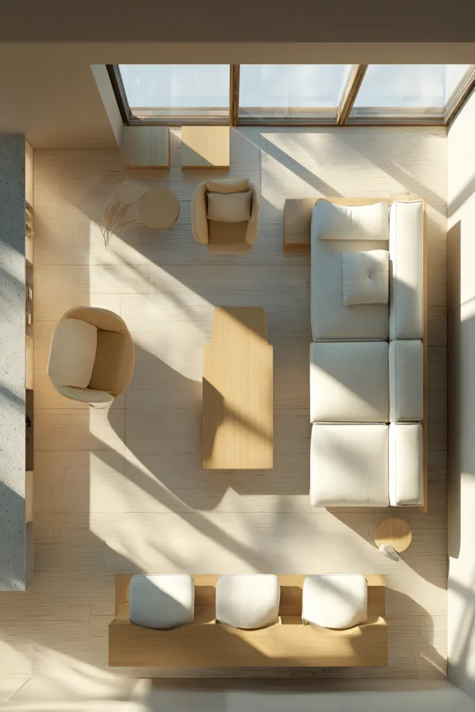 Strategic Furniture Layout for Light Flow
