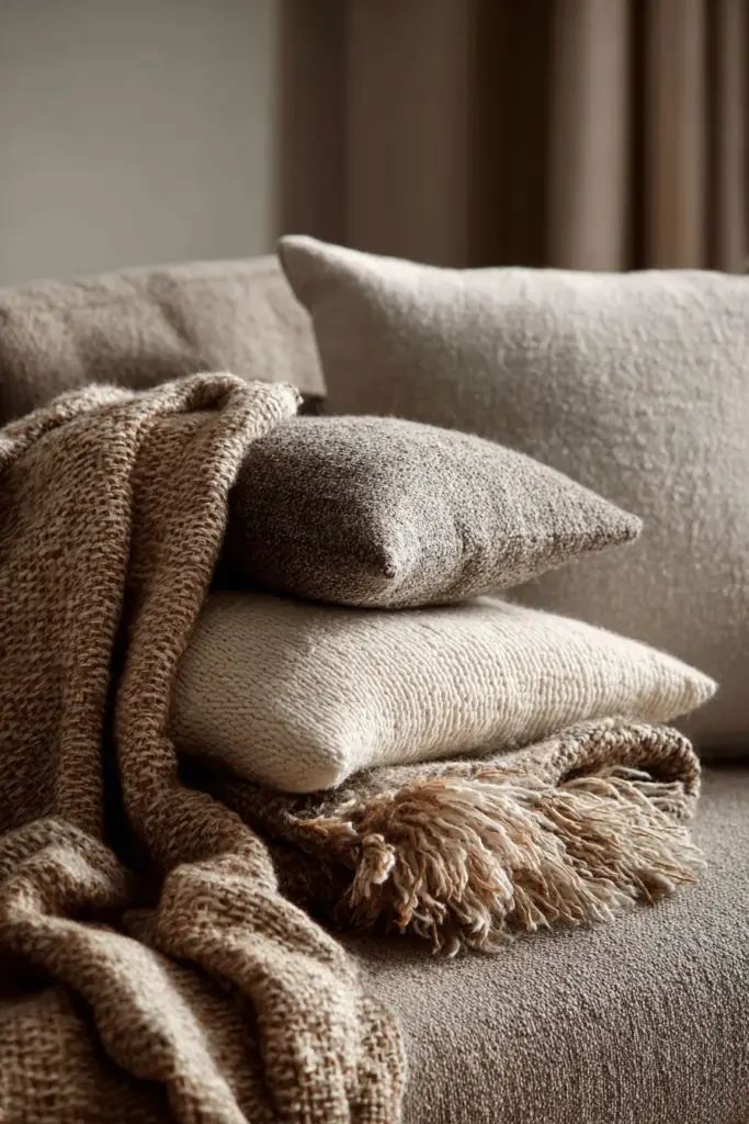 Textile Layering Warm Neutrals