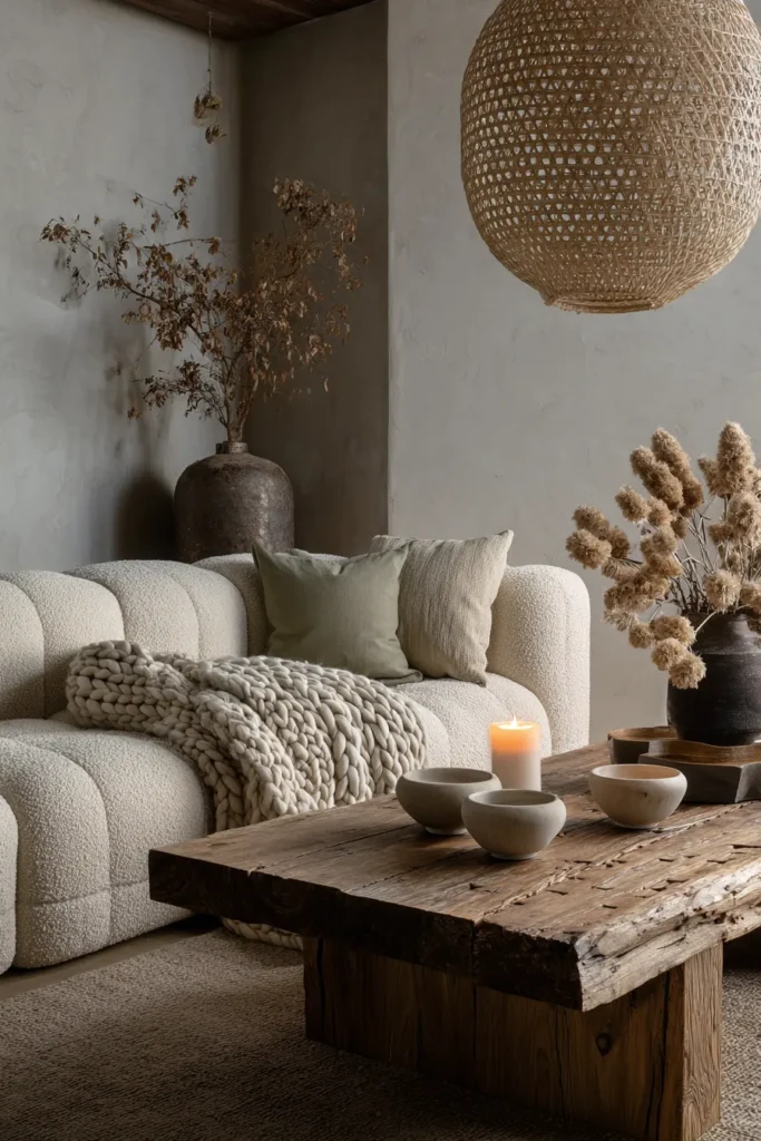 Textural Japandi Living Room