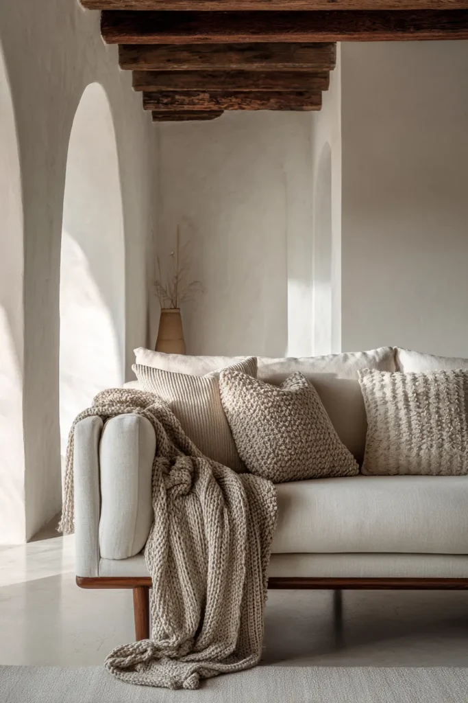 Textured Neutral Sofa
