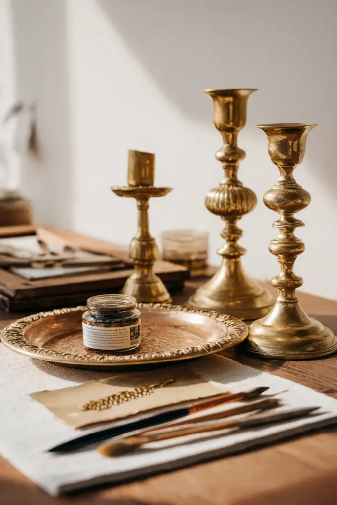 Vintage Brass Finds and DIY Setup