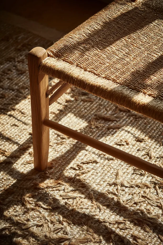 Woven Rattan and Jute Elements