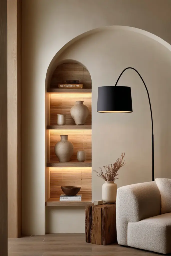 Arched Floor Lamp Reading Nook