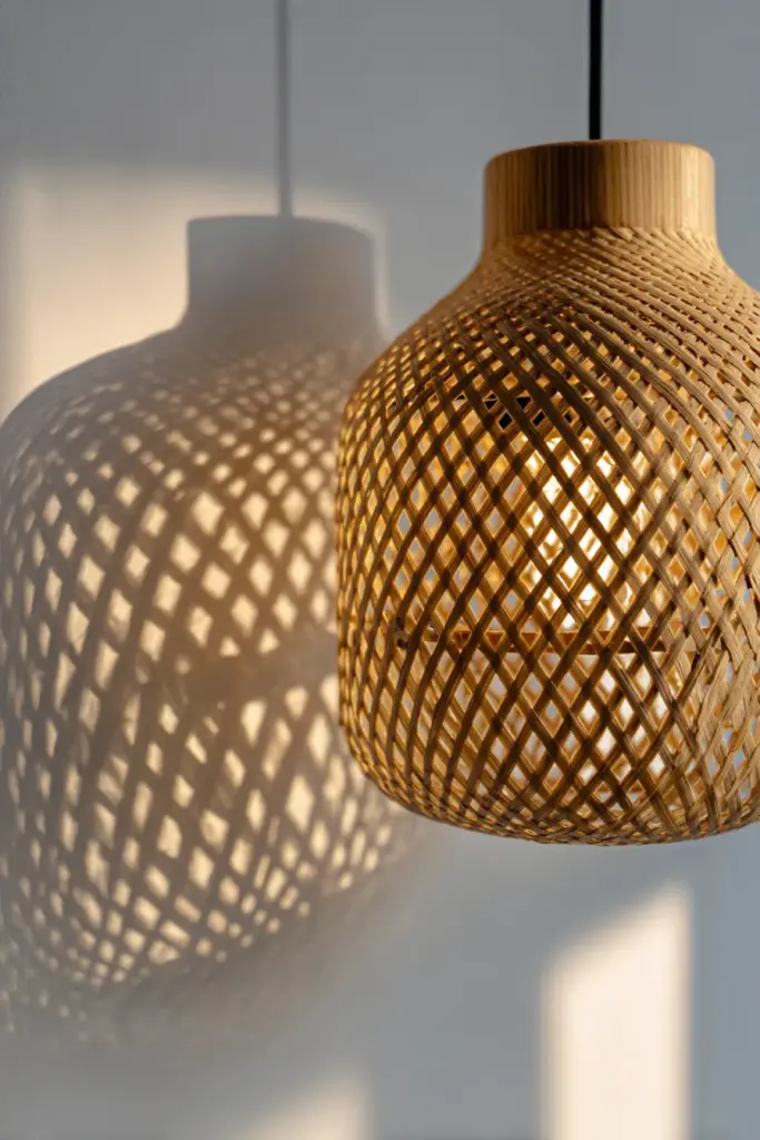 Bamboo Pendant Light Close-up