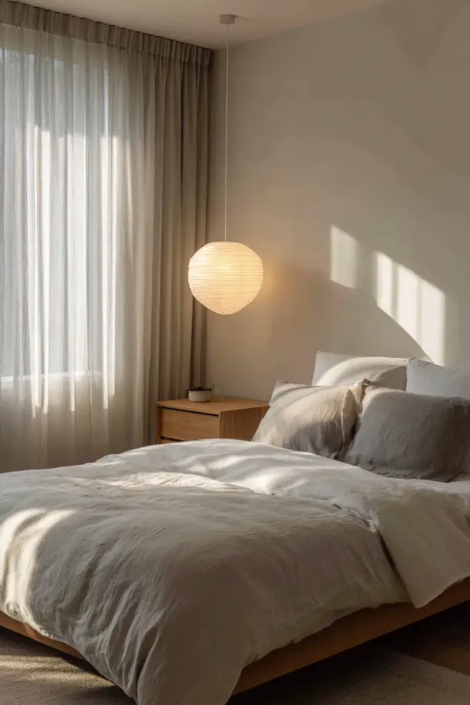 Bedroom Japandi Lighting Ambiance