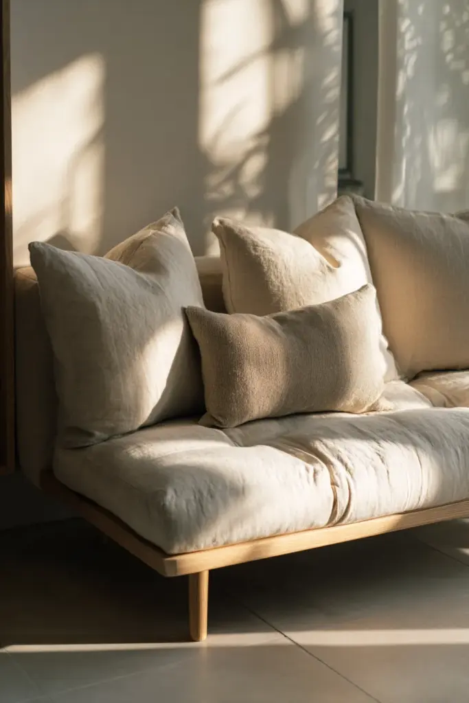 Budget Japandi Sofa Natural Linen