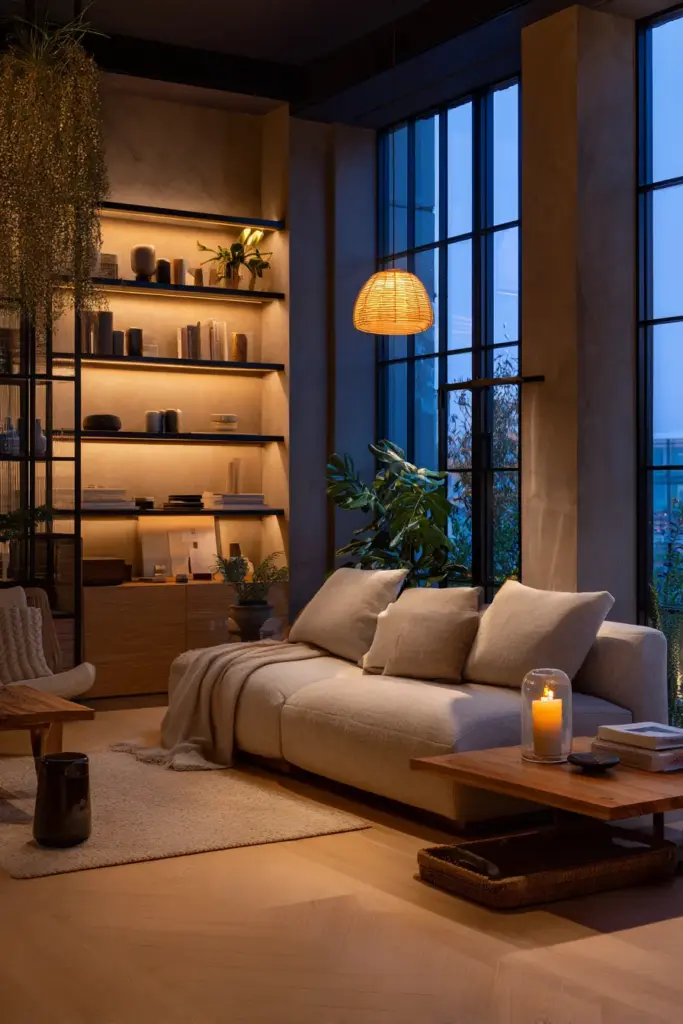 Cozy Evening Layered Lighting Scene