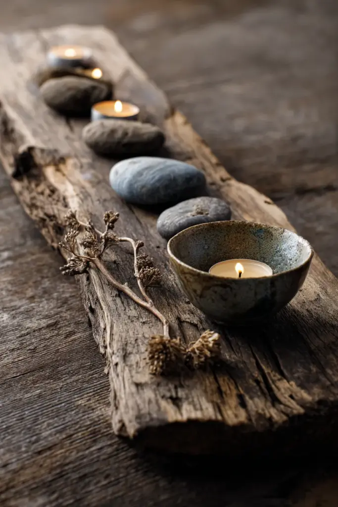 DIY Wooden Candle Display