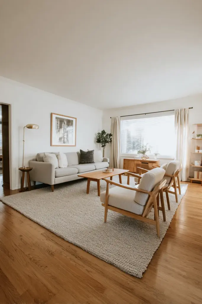 Front Legs on Rug Styling Technique