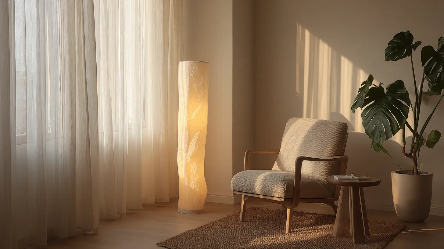 Japandi Floor Lamp Corner Reading Nook