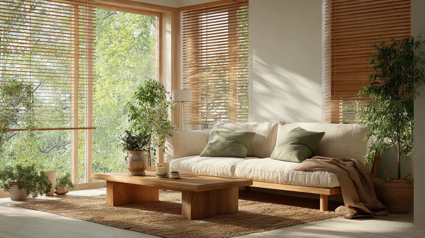 Japandi Living Room Neutral Tones Featured