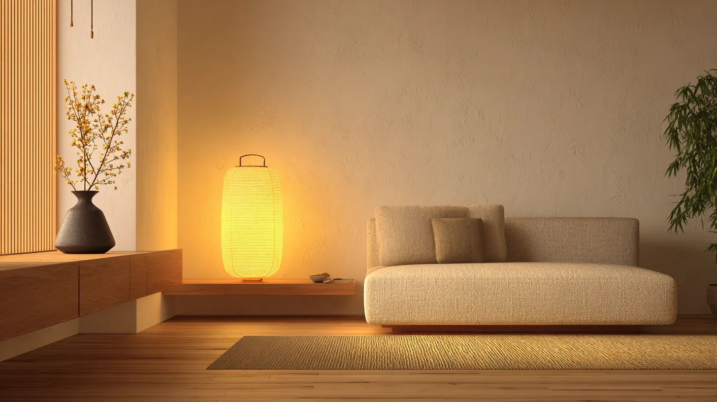 Japandi Living Room Smart Lighting Hero