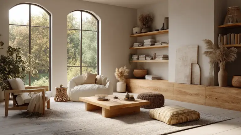 Japandi Living Room Storage Overview
