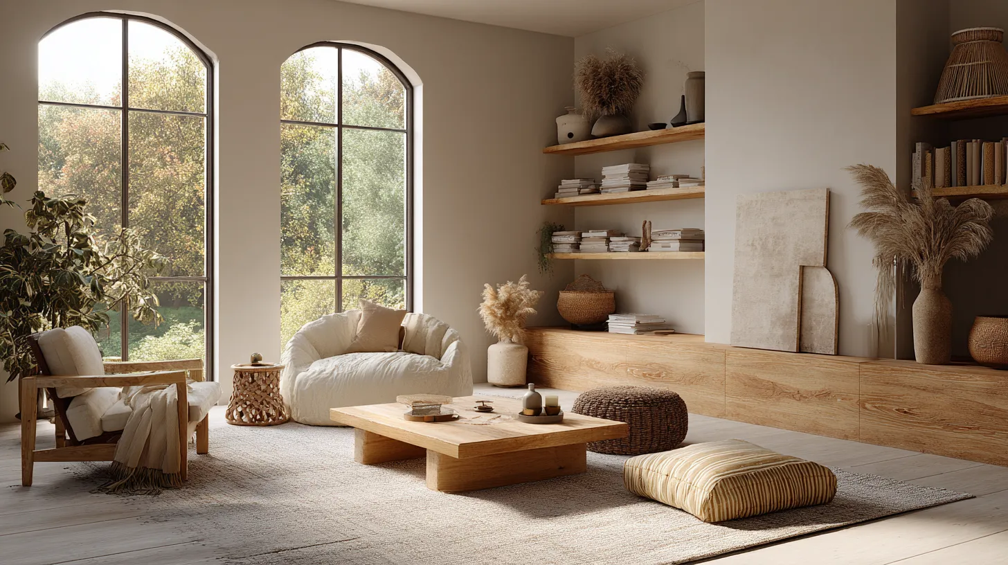 Japandi Living Room Storage Overview