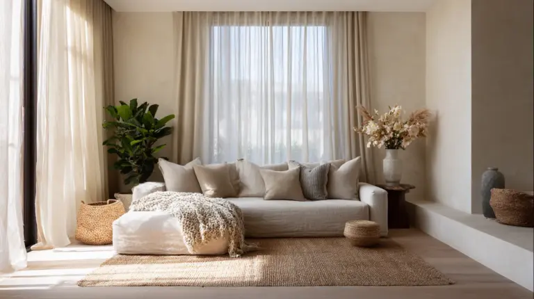 Japandi Living Room Textiles Hero