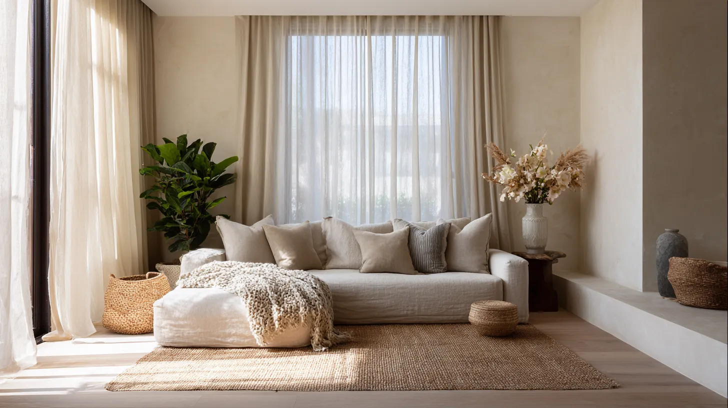 Japandi Living Room Textiles Hero