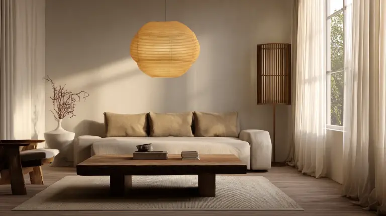 Japandi Living Room Warm Glow