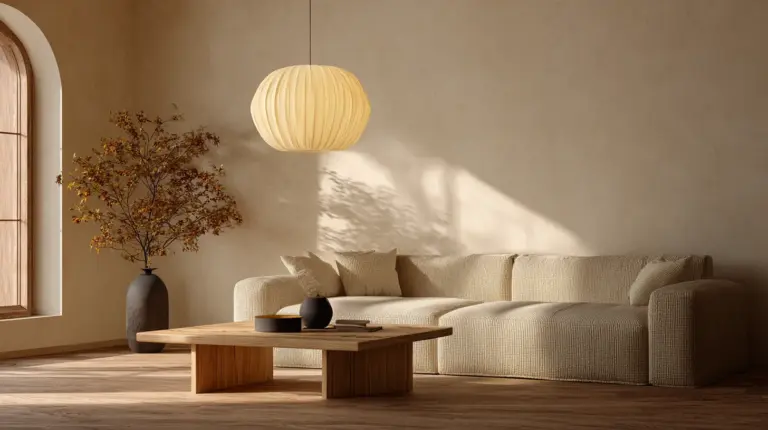 Japandi Living Room Warm Glow
