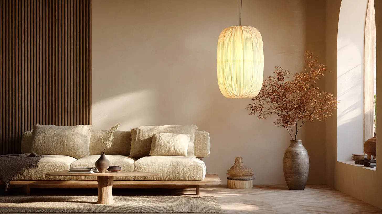 Japandi Living Room Warm Glow Featured