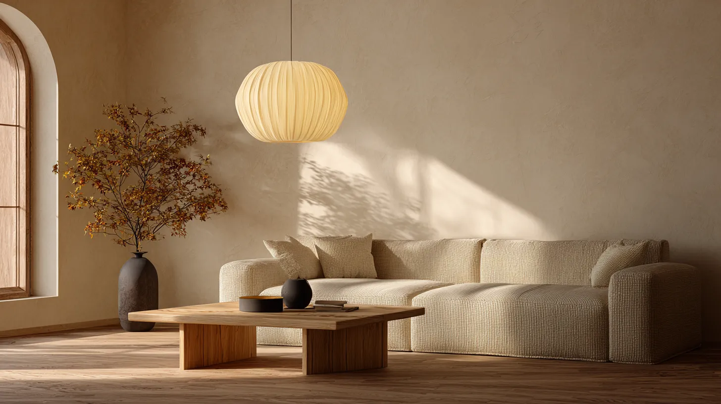 Japandi Living Room Warm Glow