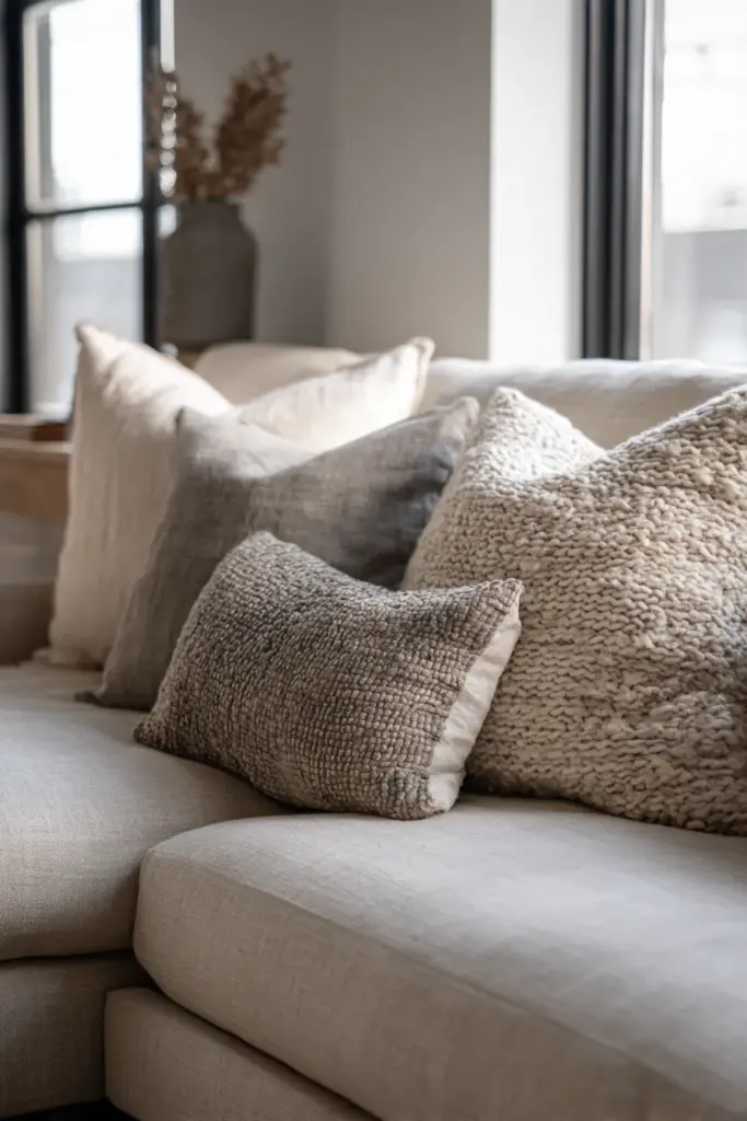 Japandi Sofa Textiles and Cushions