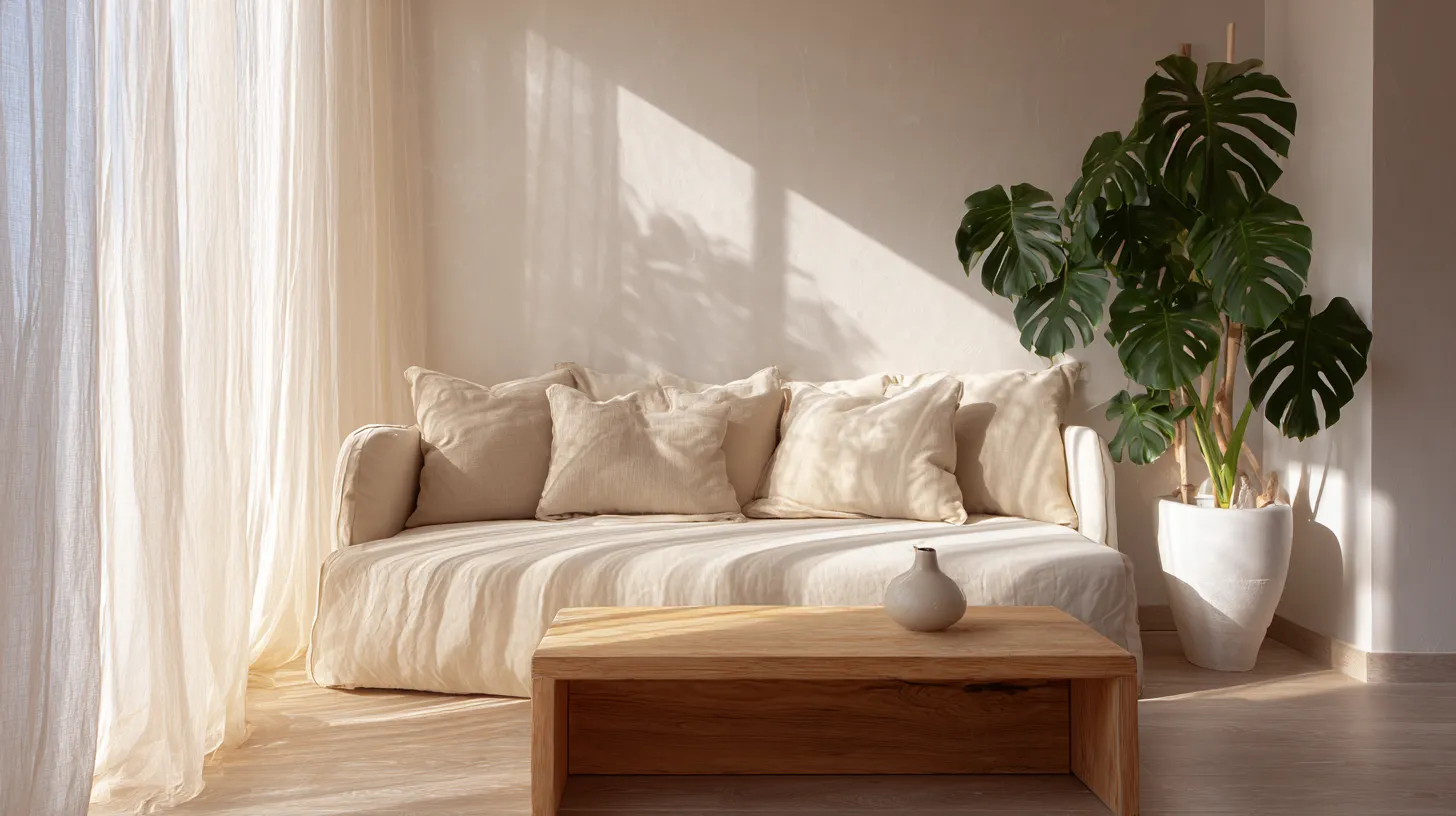 Japandi Sofa in Serene Living Room