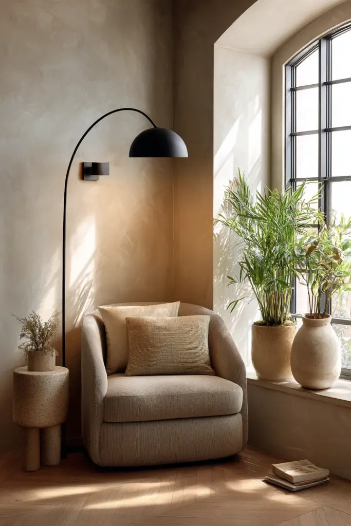 Layered Lighting in Japandi Space