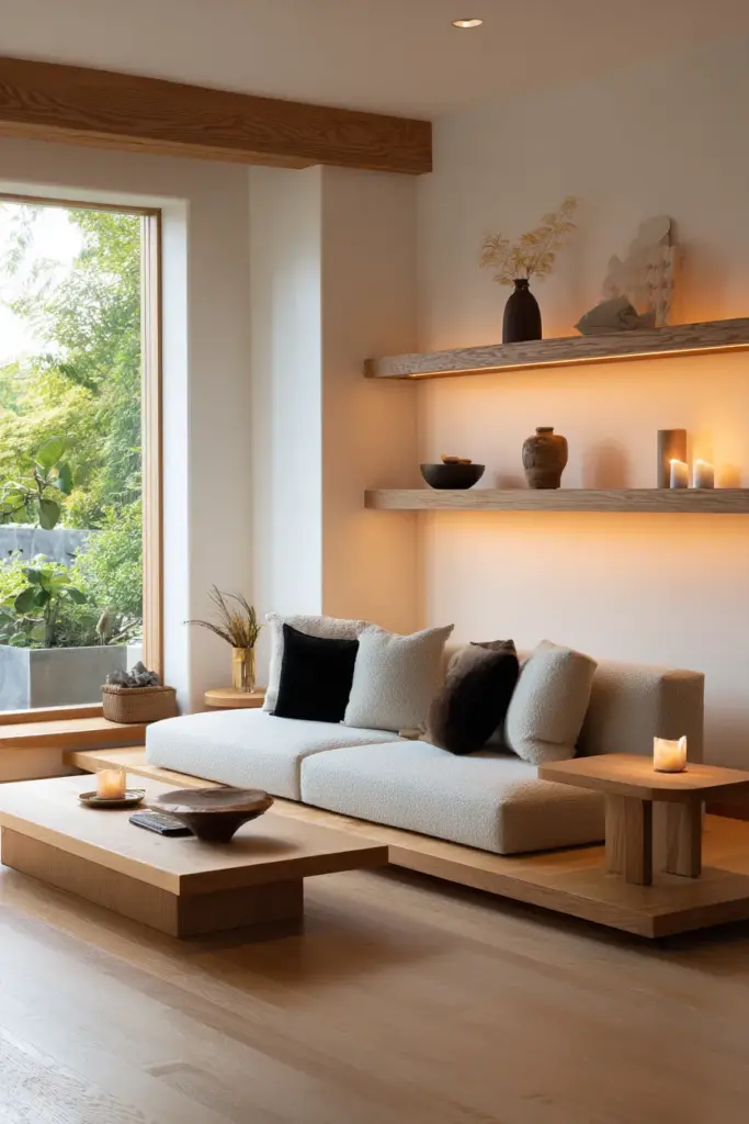 Low-Profile Japandi Furniture Setup