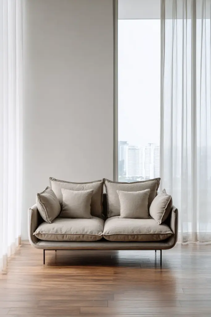 Low-Profile Sofa in Small Space