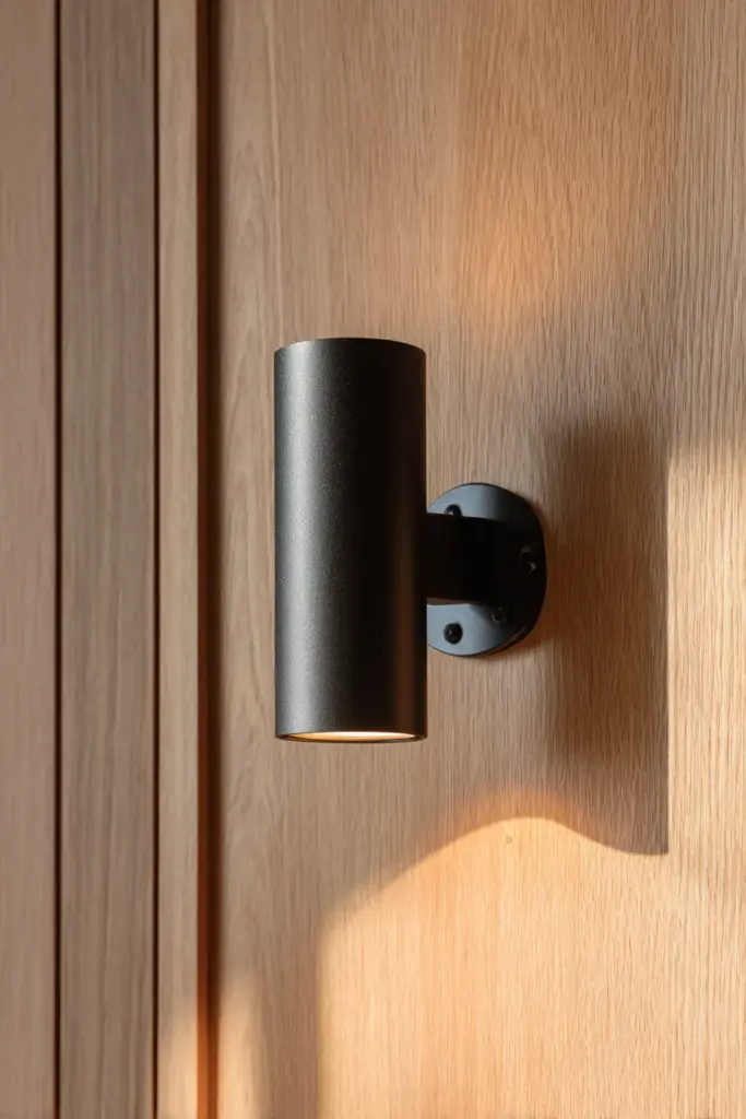 Matte Black Sconce Detail