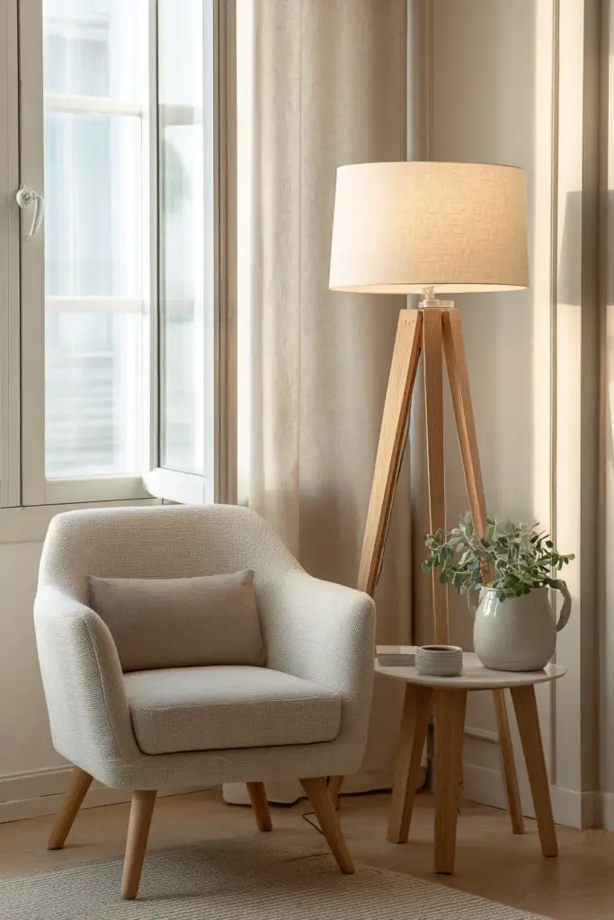 Minimalist Floor Lamp Reading Nook