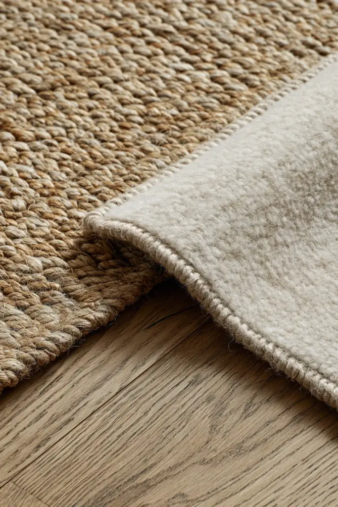 Natural Fiber Jute Rug Detail